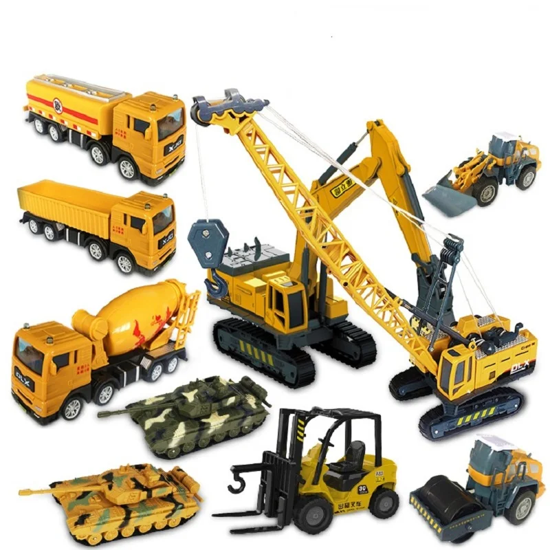 

Детский строительный автомобиль, игрушечный автомобиль, набор, модель крана, экскаватор, игрушечная серия, вилочный погрузчик, подарок на д...