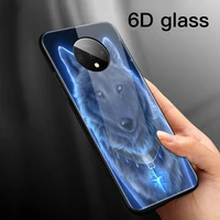 luxury tiger wolf lion glass phone case for oneplus 8 7t 7 pro 6 6t 5 5t protection cover coque for 7 6 5 t funda