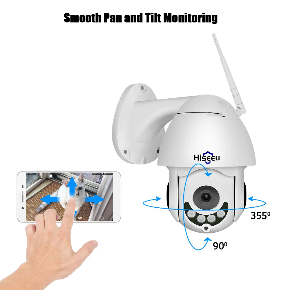 IP камера Hiseeu купольная 1080P 5 кратный оптический зум 2 МП|Камеры видеонаблюдения| |