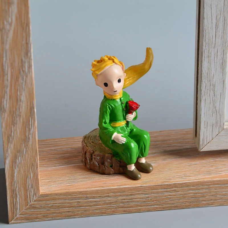

1pc Wooden Photo Frame with The little Prince Figure Home Decor 6 inch Double Side Rotate Picture Frames DIY Your Image Display