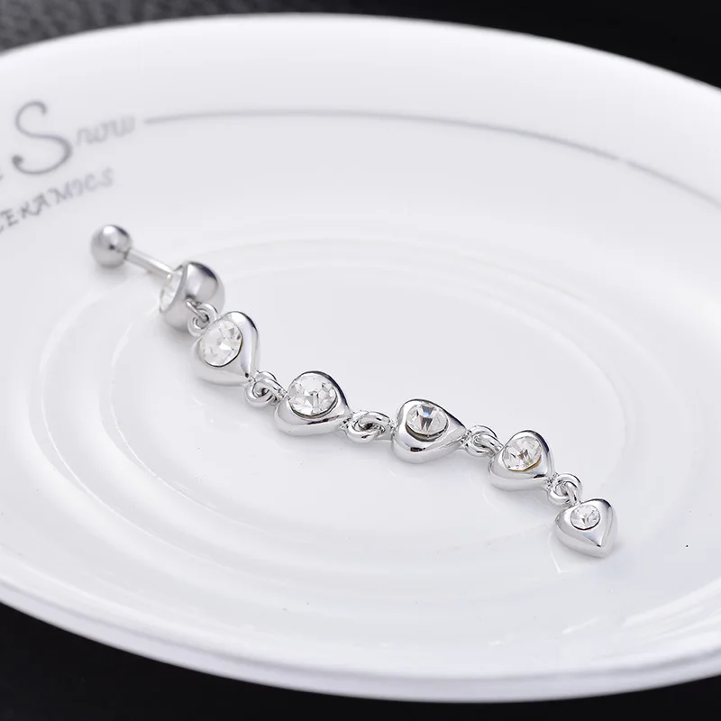 Серьги-гвоздики из нержавеющей стали в форме сердца для танца живота | Украшения