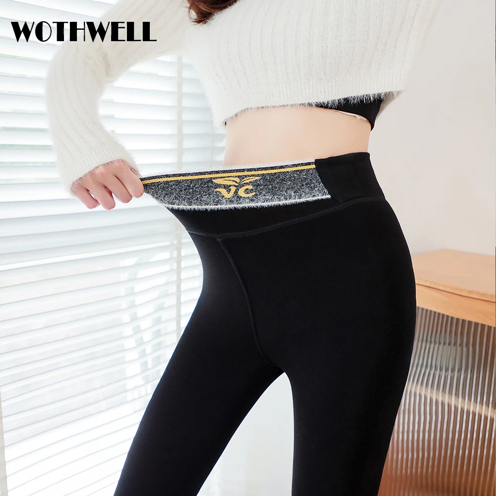 

Женские утепленные леггинсы Wo. Thwell, утепленные эластичные леггинсы из мягкого хлопка с высокой талией, облегающие джеггинсы для зимы