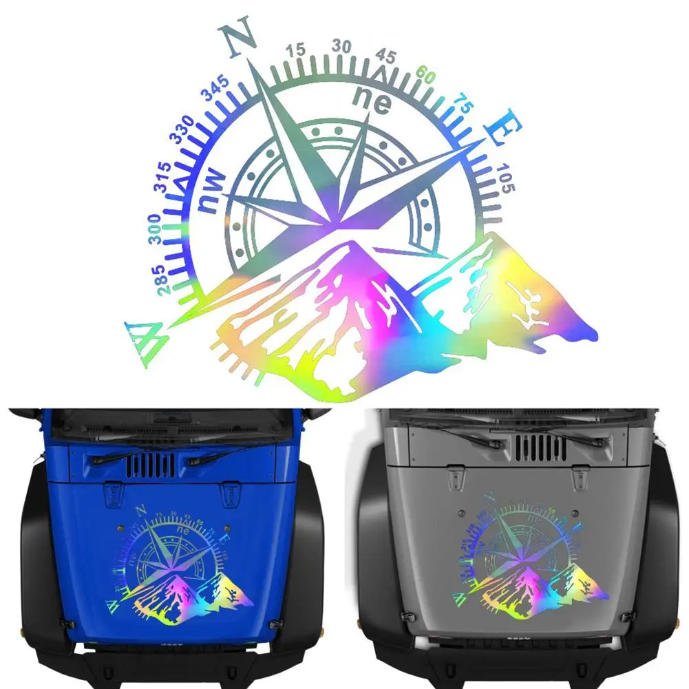 D-1100 Лазерная ПВХ горный Компас Навигация Автомобильная дверь капот стикер |