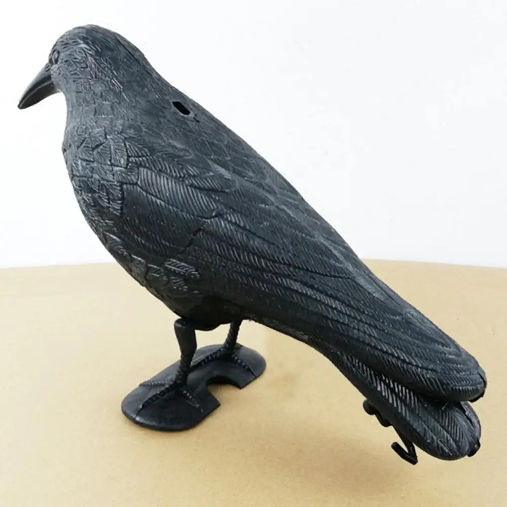 

Plastic Simulated Crow Decoy Garden Bird Scarer Mice Pest Control Deterrent