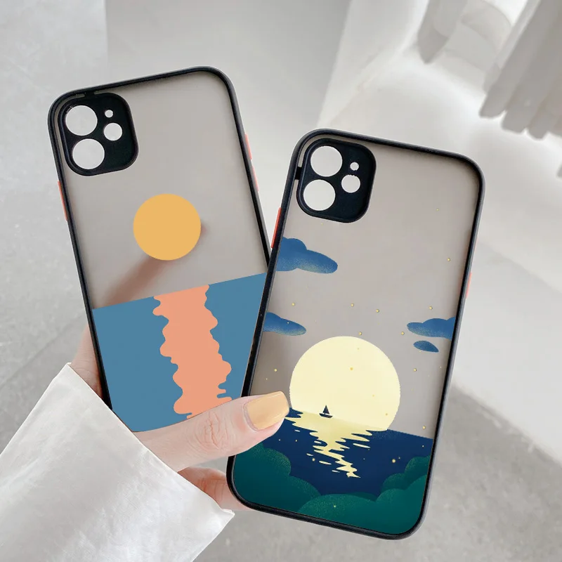 

Sea Wave Sunrise Surfing Phone Case for iphone 6s 7 8 Plus SE2020 X XS MAX XR 13 11 12 Pro Max Sunset Hard Back Shockproof Cover