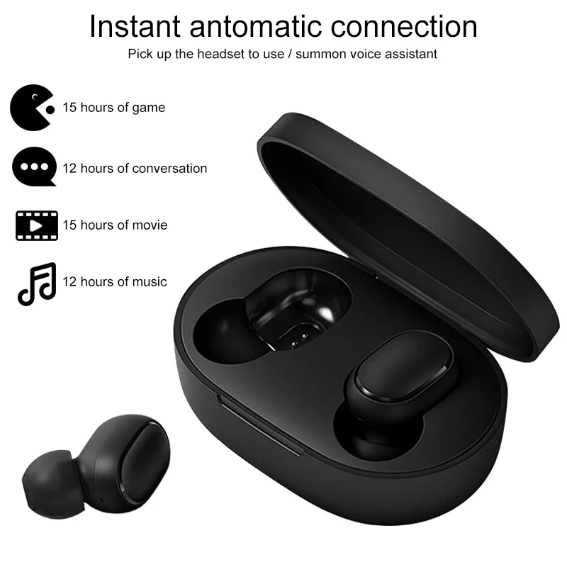 Xiaomi Redmi AirDots TWS Bluetooth 5,0 беспроводные наушники для зарядки 8D Bass стерео наушники с микрофоном свободные Наушники управление AI