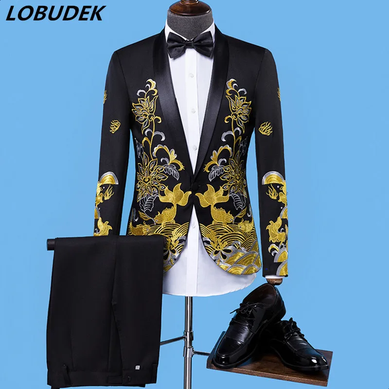 Мужской костюм певицы для выступления на сцене комплект из 2 предметов винтажные