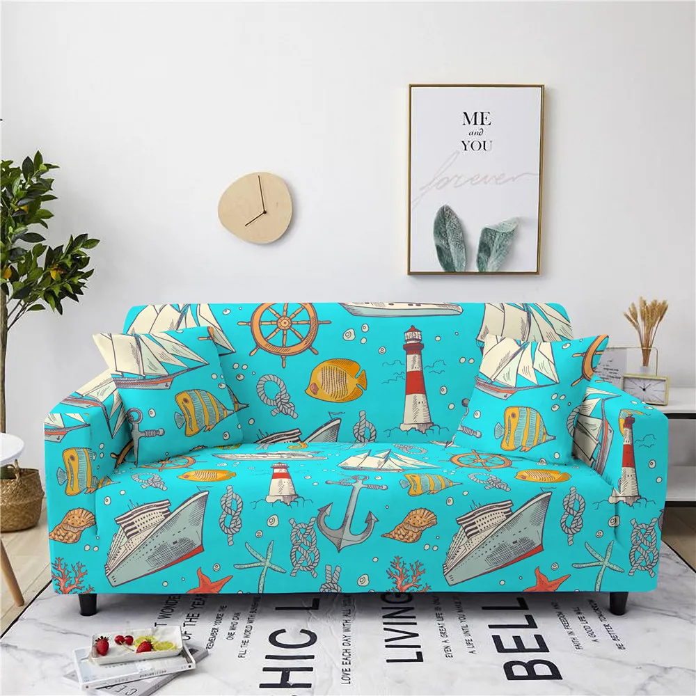 Luxury Printing Sofa Cover for Living Room All Season Full Cover Fabric Stretch Slipcover Corner funda sofa Elastic Couch Cover