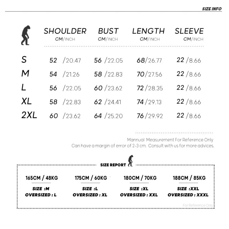 Мужская футболка HYBSKR Повседневная Свободная в стиле хип-хоп из чистого хлопка с