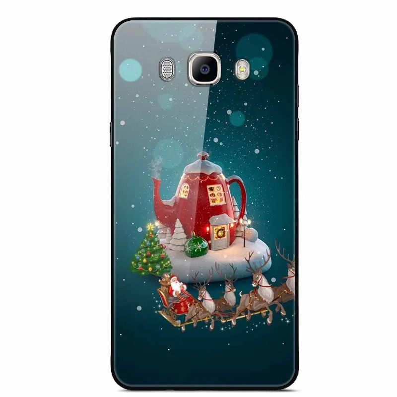 39 Для samsung Galaxy J7 J710 чехол из закаленного стекла с изображением планеты и космоса, стеклянный чехол для задней панели, чехол для samsung J7, J710 Capa - Цвет: 39