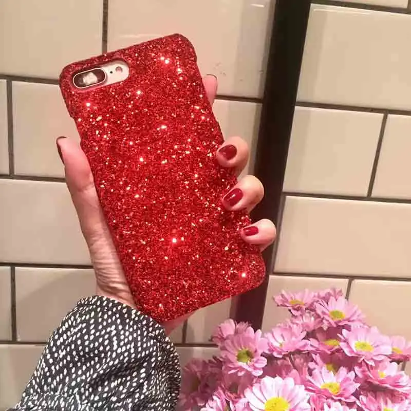 Роскошный блестящий чехол для телефона JAMULAR, чехол для телефона iPhone X 11 Pro 8 7 6 XS MAX XR, цветная задняя крышка, Жесткий Чехол - Цвет: Red