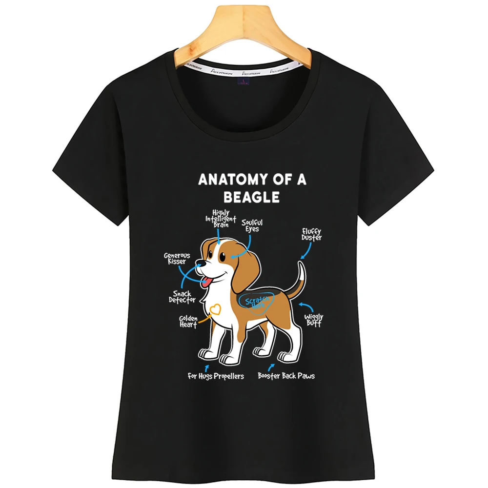Женская футболка с надписью Собака Бигль | одежда