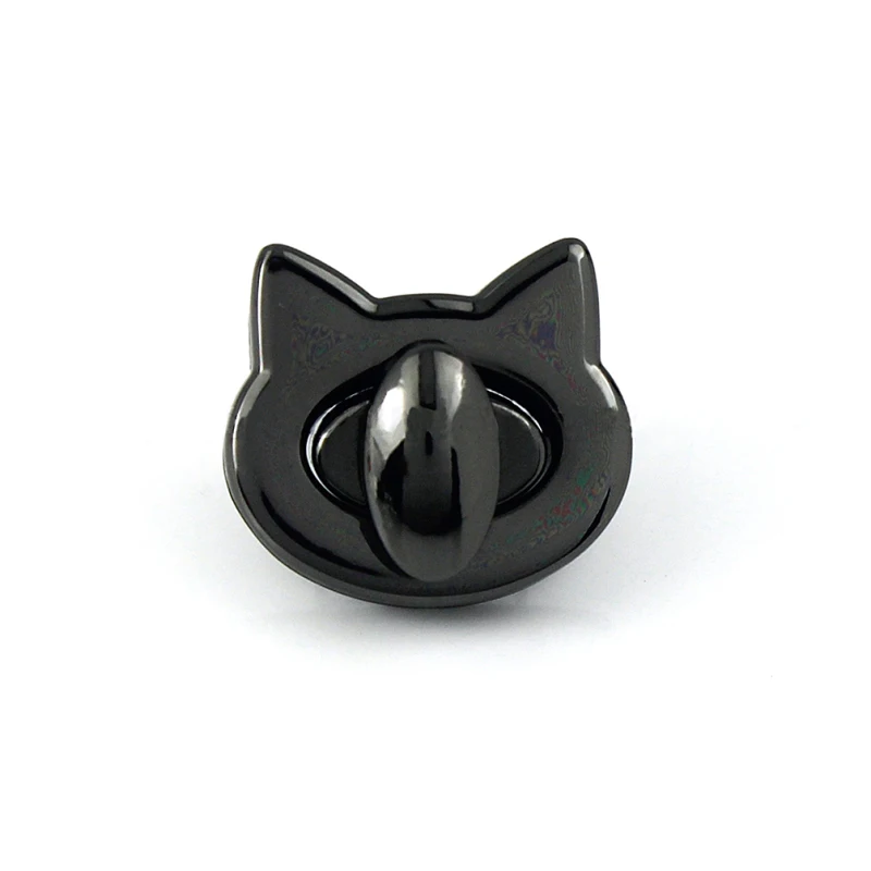 Metal Cute Cat Bag Turn Lock Twist Lock Clasp For Leather Craft Women Handbag Shoulder Bag DIY Bag Hardware Accessories