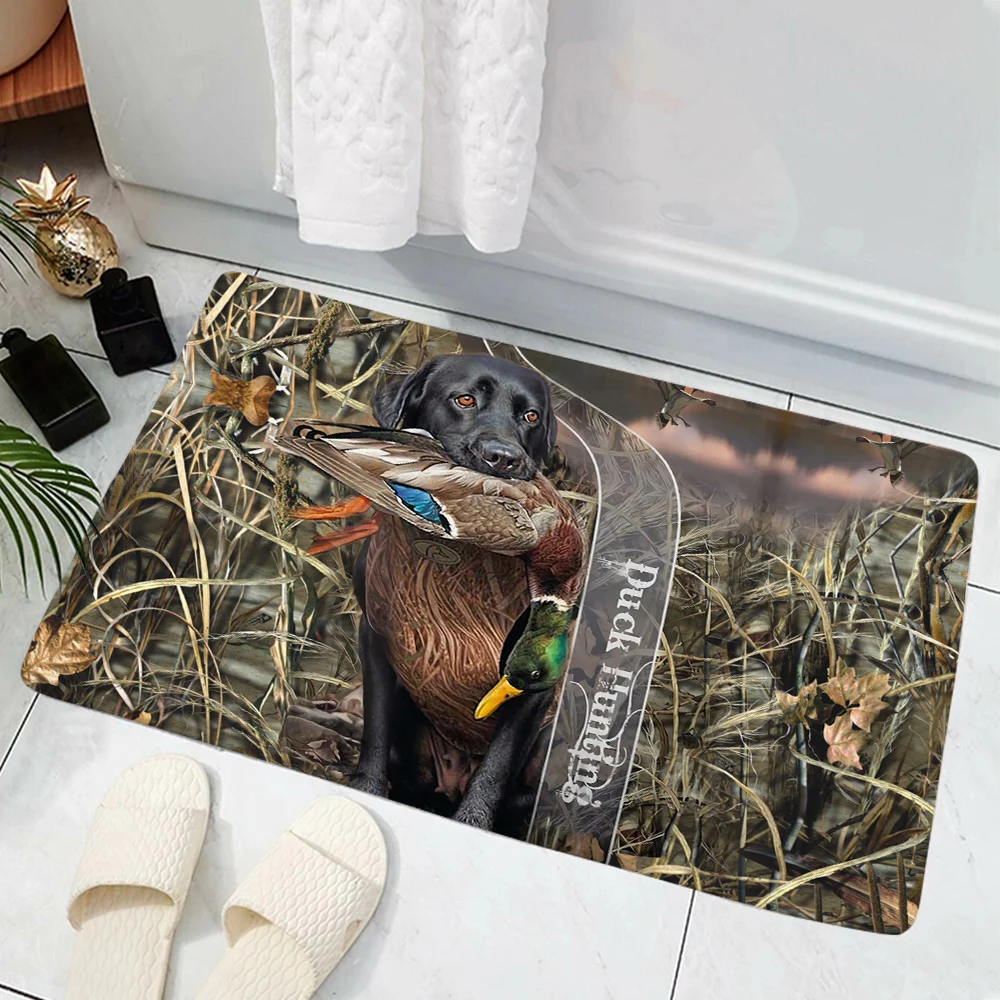 

CLOOCL Personality Duck Hunting Kitchen Doormat 3D Nonslip Rugs Hallway Bedroom Entrance Doormat Rugs Home Decoration Carpets