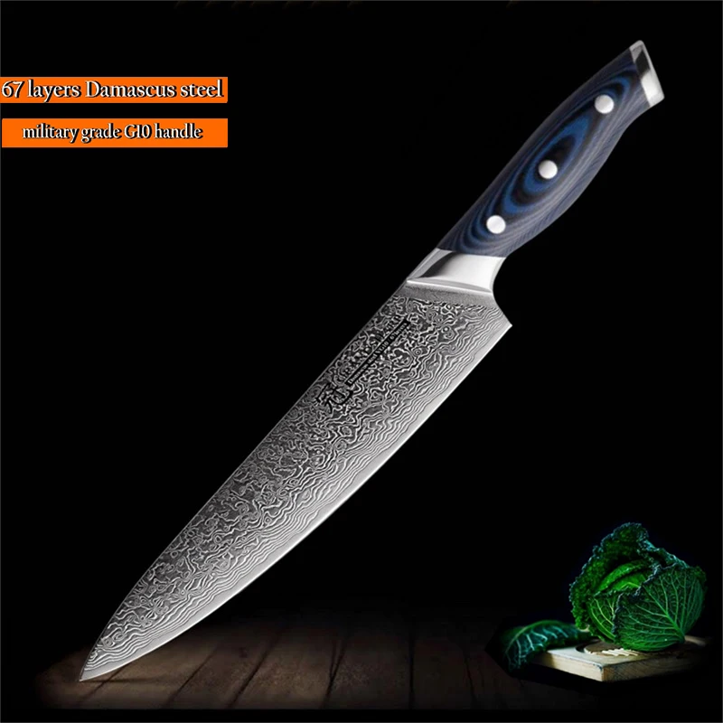 GRANDSHARP 67 слоев японский дамасский нож дамасский поварской нож 8 дюймов VG-10 Дамасская сталь кухонные ножи кухонная Ручка G10