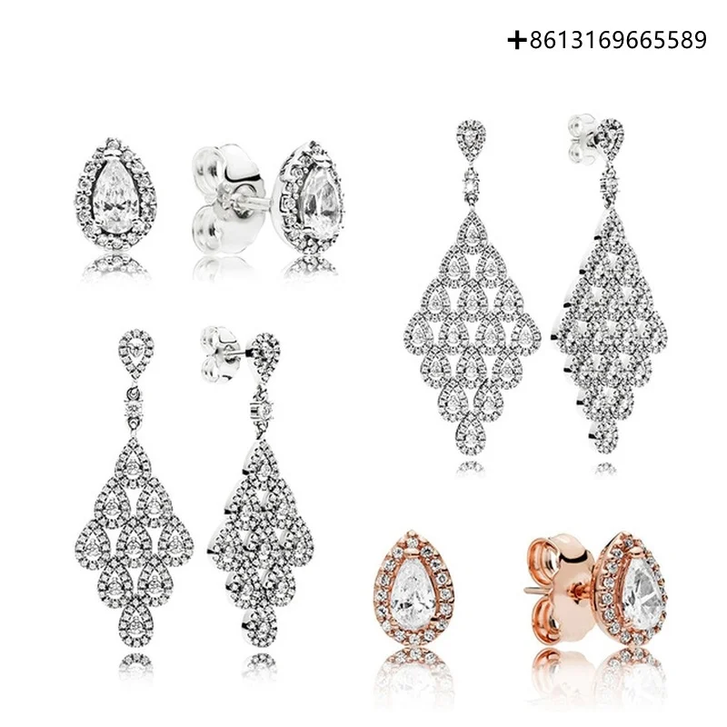 

925 пробы серебра оригинал высокое качество 1:1 стержня уха логотип подарок предпочтительный Бесплатная посылка оптовая продажа от производи...