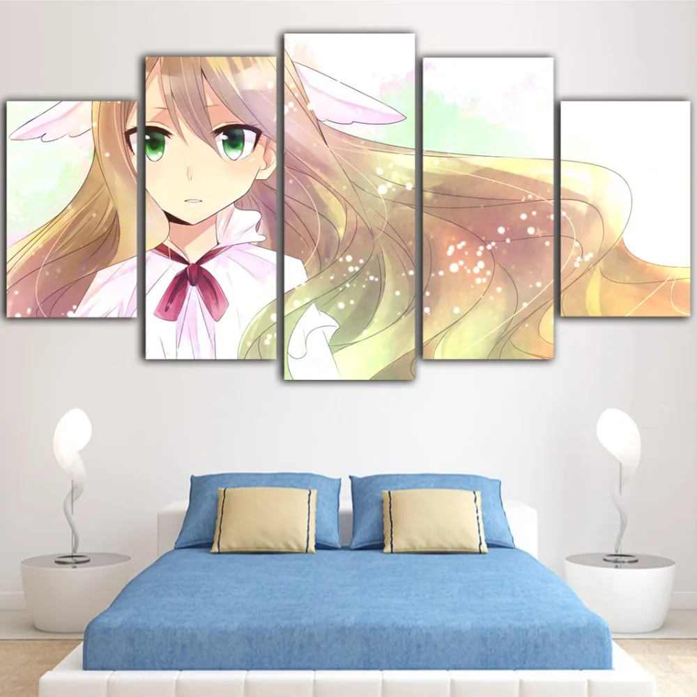 

Home Decoration Canvas Fairy Tail Painting Wall Art Japan Cartoon Role Poster Modular Picture Framework For Bedside Background