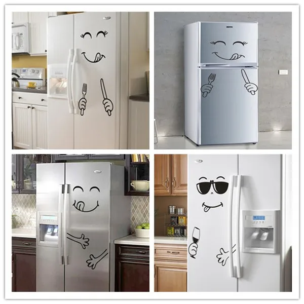 Новый ПВХ много денег стили смайлик 25 г стикер на стену счастливое вкусное Лицо