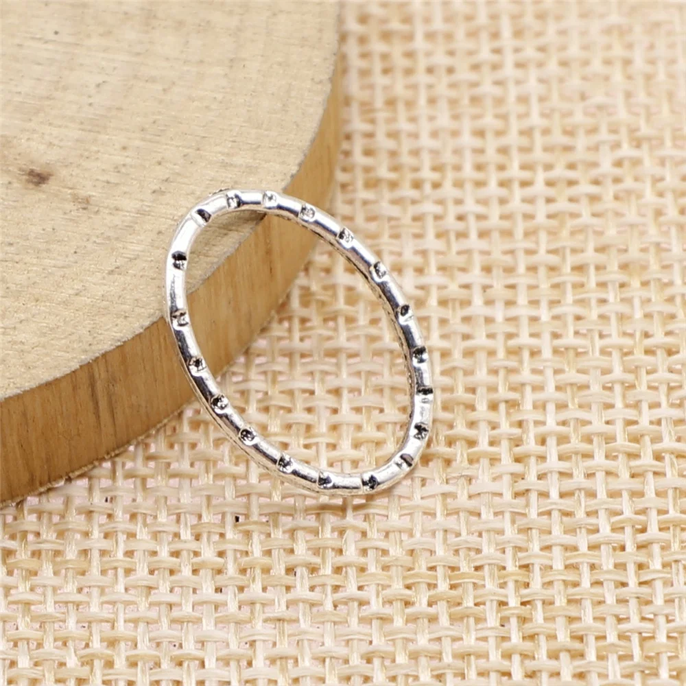 

20Pcs 15x20mm Antique Silver Color Carved Oval Circle Charms For DIY Jewelry Making DIY Handmade Jewelry