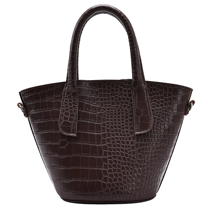 

Vintage Bucket bag 2020 Fashion New High Quality Crocodile Leather Women's Designer Handbag High capacity Shoulder Messenger Bag