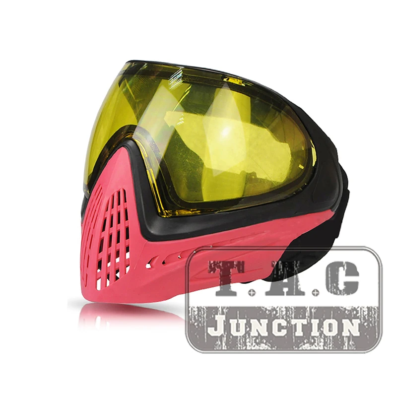 

Tactical Thermal Paintball Goggle Full Face Mask Dual Anti-Fog Lens High Vision Adjustable Airsoft Shooting Accessories BKRD