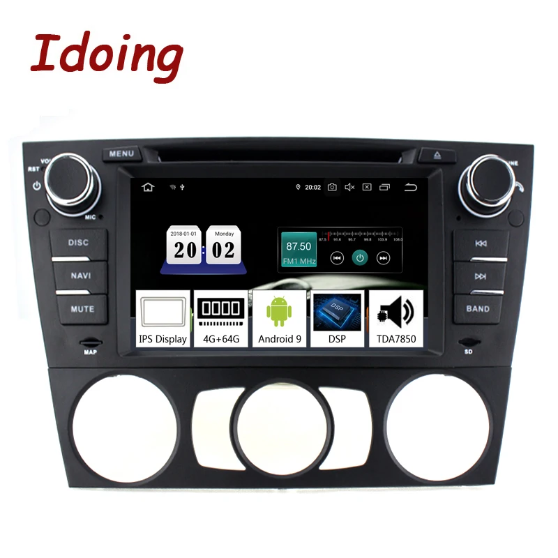 Автомагнитола Idoing для BMW мультимедийный DVD плеер на Android 9 0 с 7 &quotэкраном