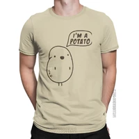 i am a potato t shirt for men lgbt fashion 100 cotton tees crew neck classic short sleeve t shirt printed clothes