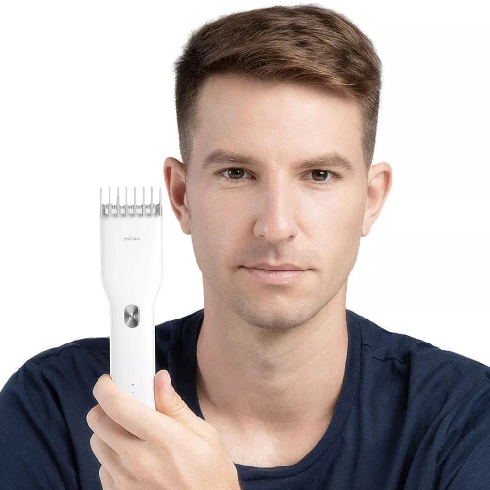 1 ENCHEN USB аккумуляторная машинка для стрижки бороды профессиональная беспроводная