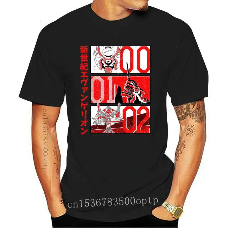 

New Vintage EVAs desgin Funny Anime t shirt Men Homme 2021 White 2021 Short Sleeve Casual Tshirt Unisex Harajuku Streetwear mang