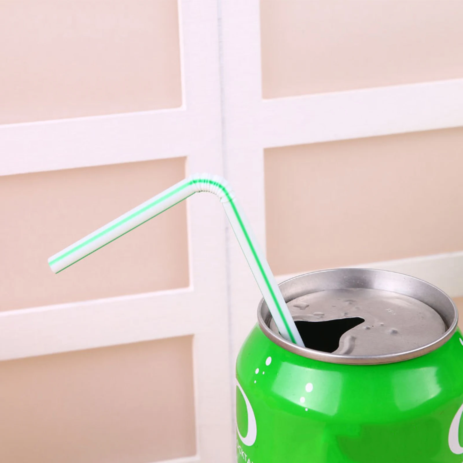 

1000Pcs Bendable Drinking Straws Flexible Striped Milk Tea Straw 21cm/8.25inch Plastic Disposable Straws for Adult Kids