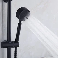 304 stainless steel pressurized shower nozzle bath household black water saving shower rain head bathroom accessories set