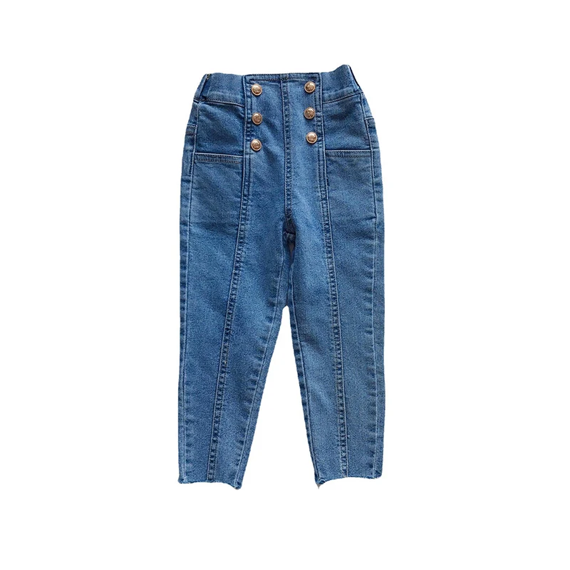 

Girls' High-rise Jeans Toddler Girl Fall Clothes Korean Baby Clothes Toddler Ribbed Leggings Girl Pants Newborn Baby Clothes