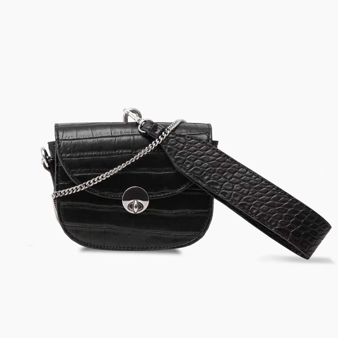 Женская сумка-седло из крокодиловой кожи популярная модная сумка на плечо