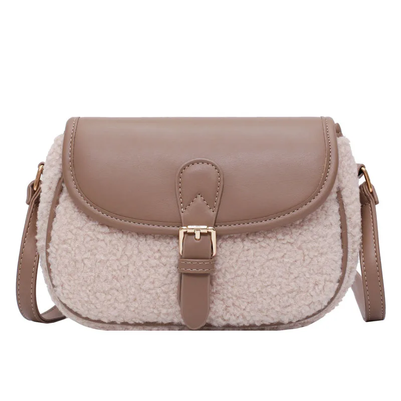 

Vintage Woolen Crossbody Bags for Women Winter Warm Fashion Wild Small Shoulder Bags Trending Women's Handbag