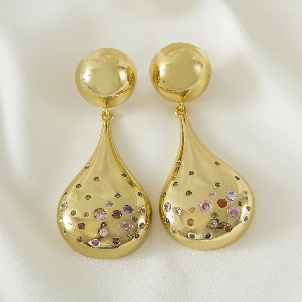 Медные длинные висячие серьги с цепочкой модные ювелирные изделия винтажные