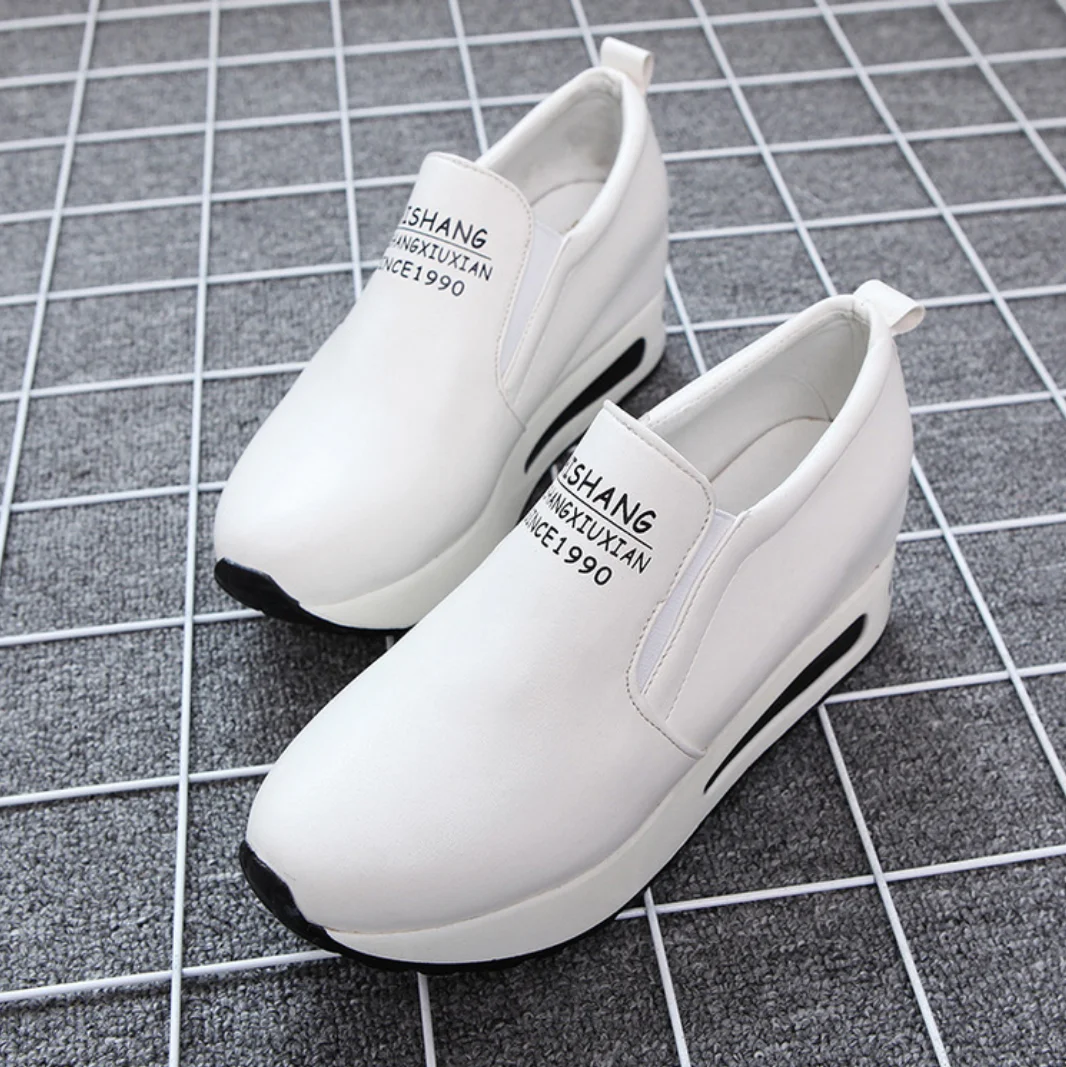 Кроссовки женские на платформе повседневная спортивная обувь без застежки