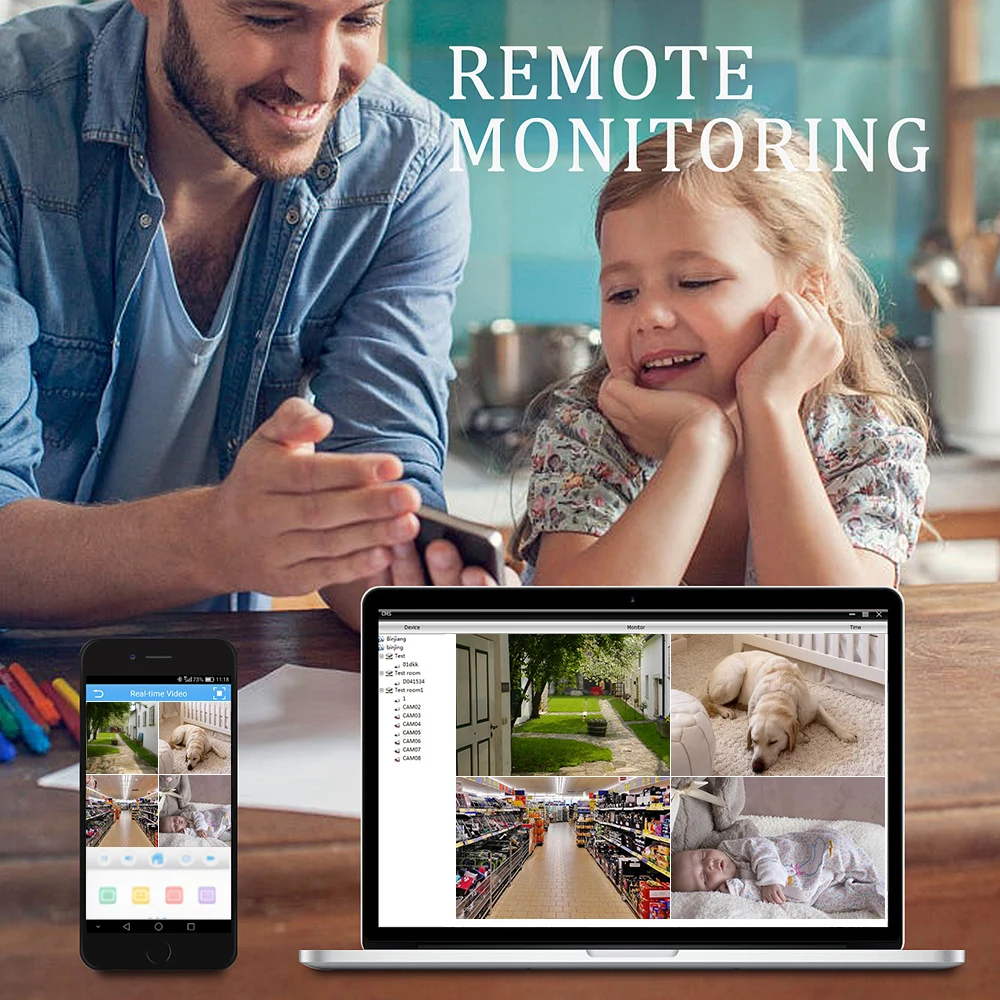 4CH CCTV система видеонаблюдения Wifi камера безопасности KitWireless Система 720 P/1080 P NVR