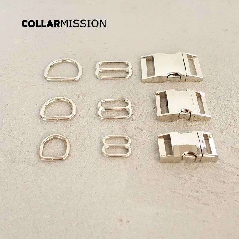 (Металлическая пряжка + Регулируемая D кольцо/набор) 15 мм DIY кошка собака