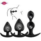 Анальная пробка, силиконовый набор, большая Анальная пробка, конус, без вибратора, Анальная пробка, шарики, Анальный расширитель год, анальные секс-игрушки, Анальная пробка для женщин, мужчин, геев