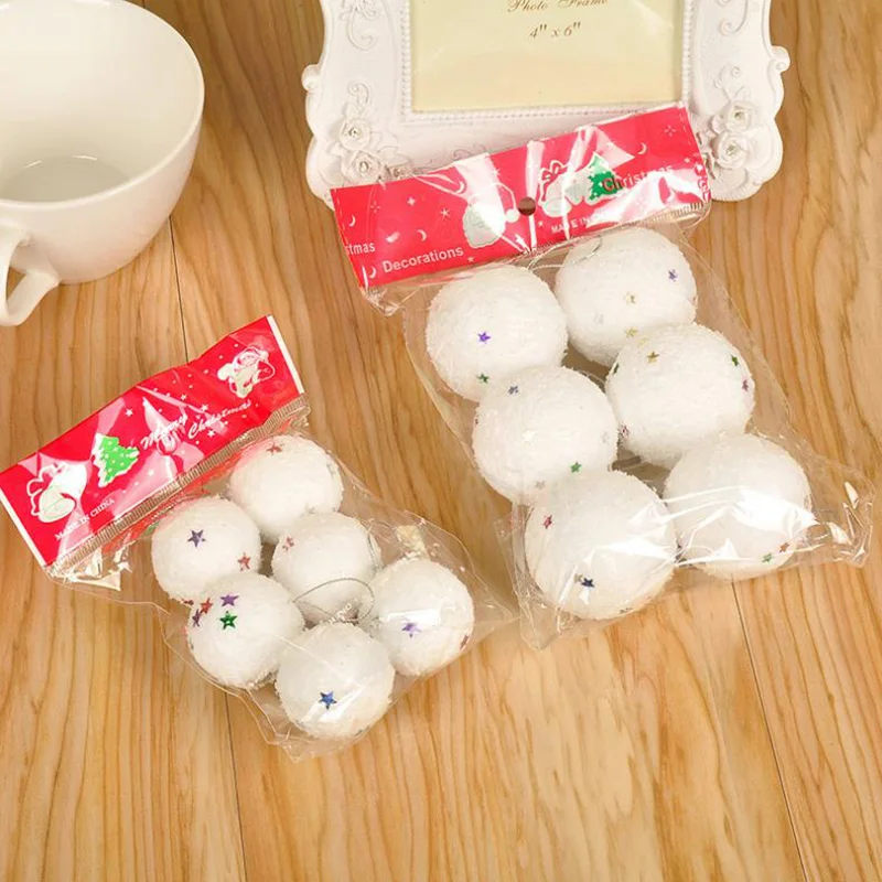 4/5 см DIY пены мяч украшение поставки 6 шт. рождественские украшения вечерние