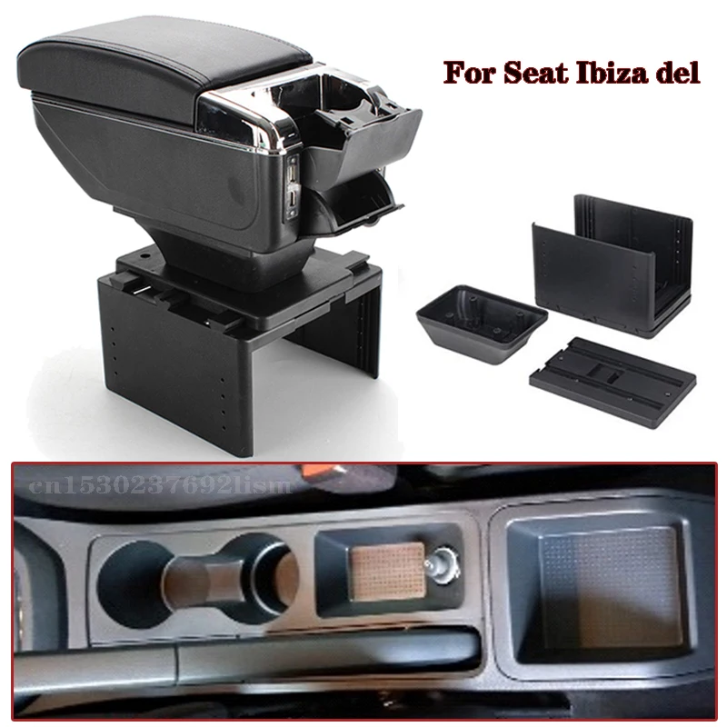 Для Seat Ibiza del подлокотники модифицированные детали ящик для хранения в