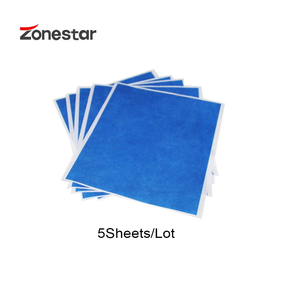 Термобумага ZONESTAR 5 шт./лот для 3D-принтера синяя высокотемпературная лента листов