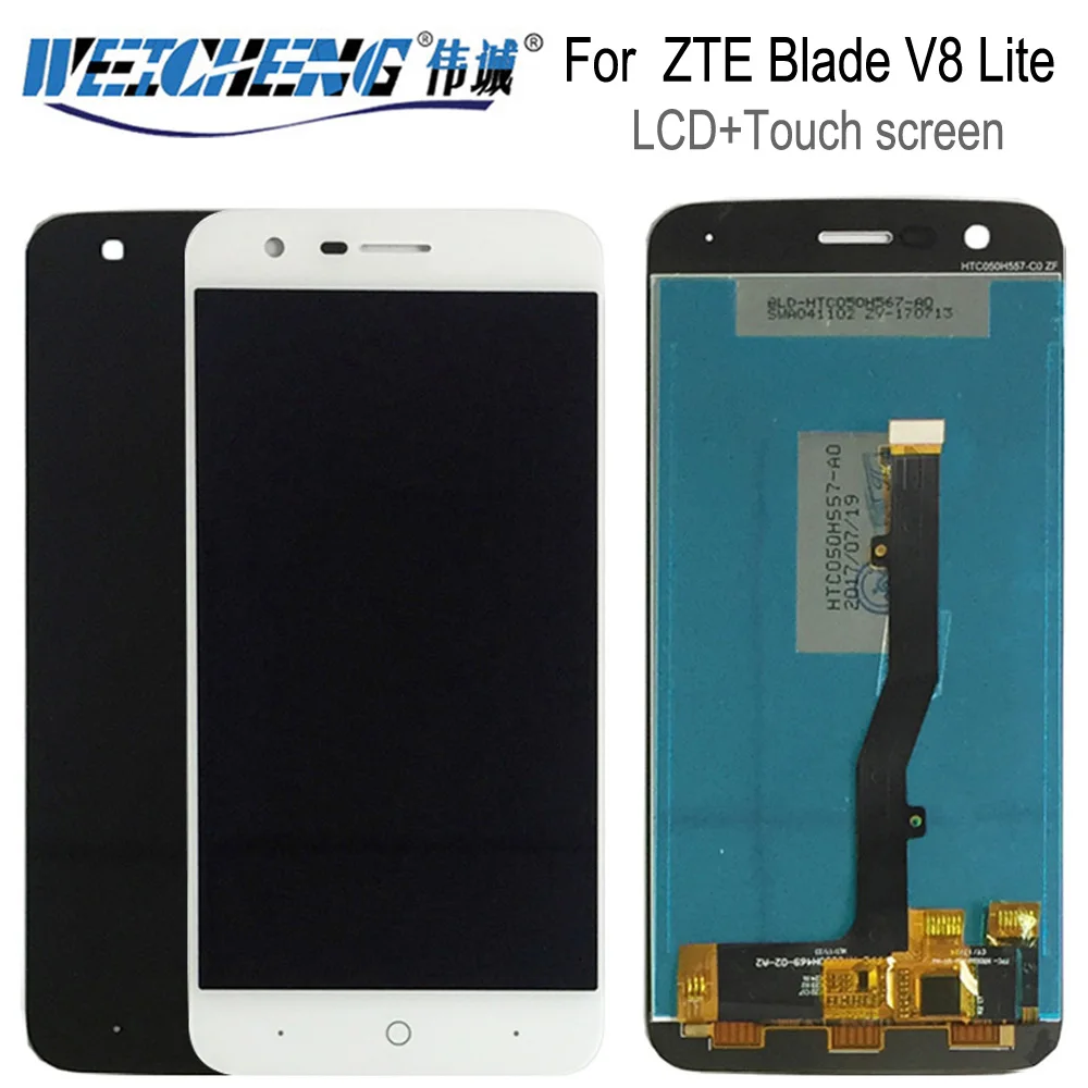 Черный/белый для ZTE Blade V8 Lite ЖК дисплей и сенсорный экран с сменной рамкой +