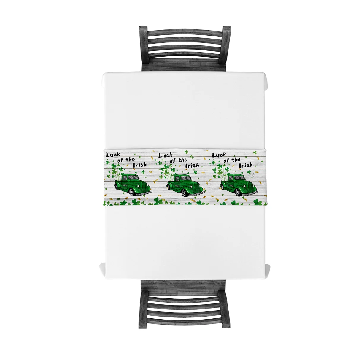 Ирландский Зеленый грузовик переноска Shamrock удачи Настольная дорожка s Таблица