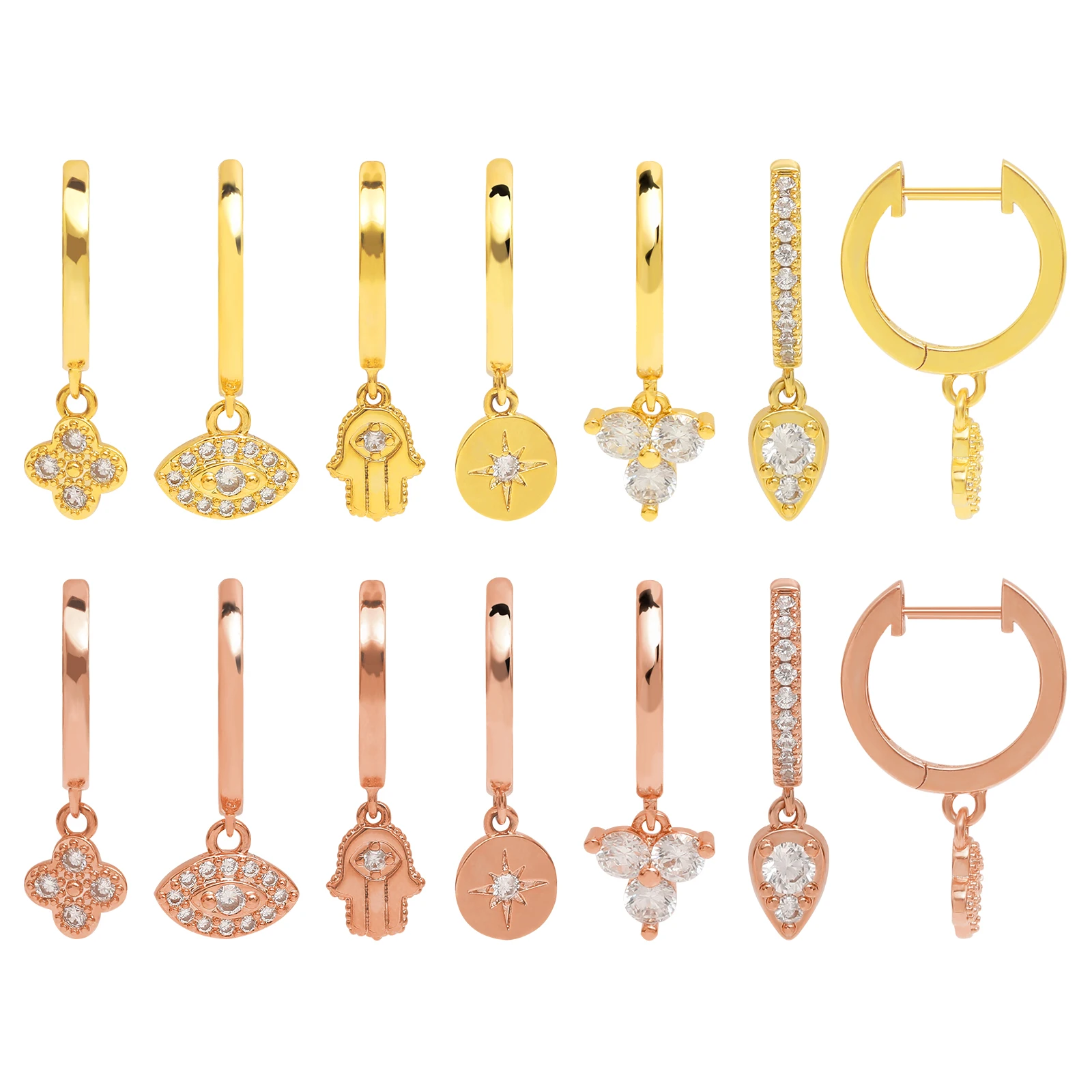 Серьги-кольца Huggie женские с покрытием из 18-каратного золота маленькие изящные