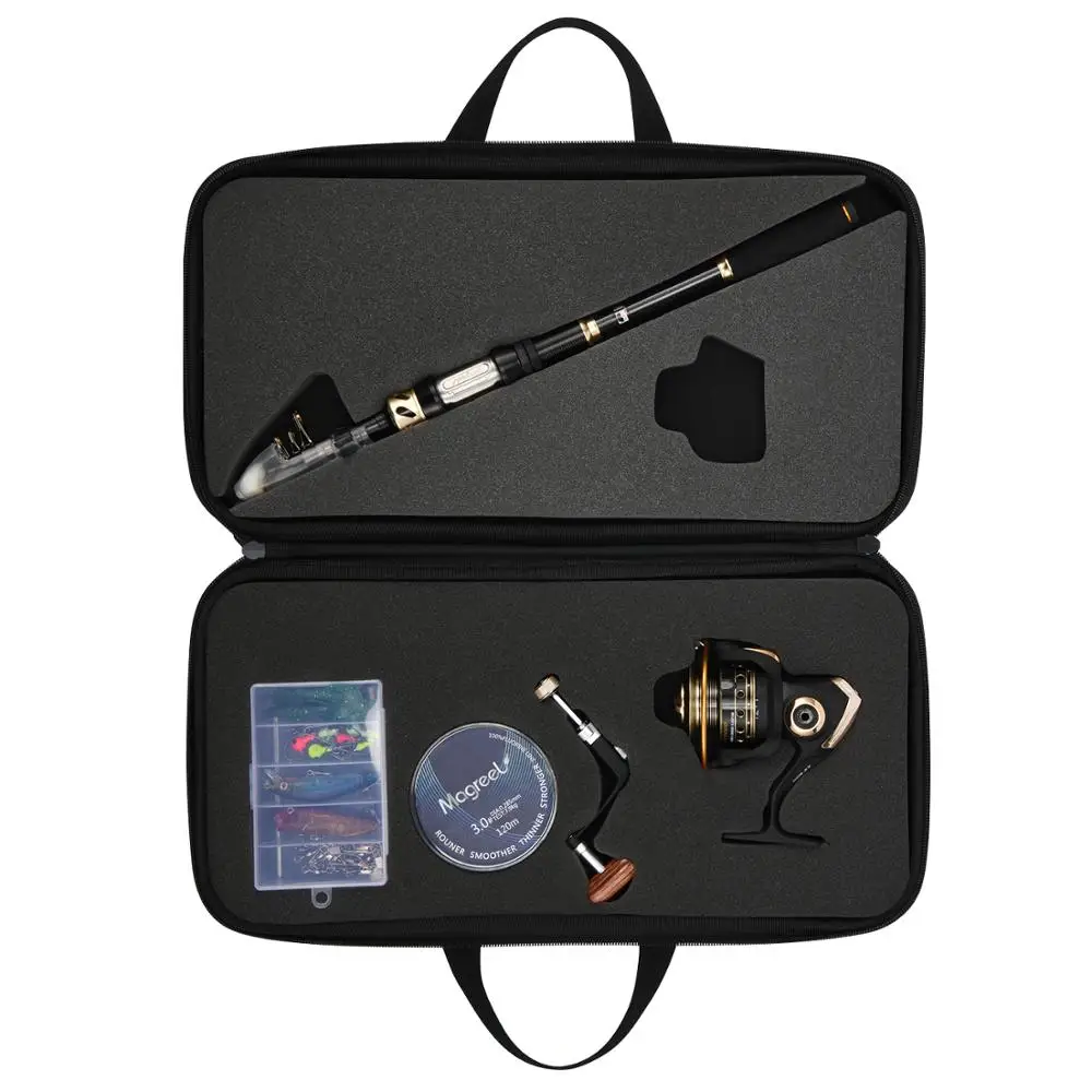 Magreel Телескопический Рыболовный набор удочка катушка комбинированная с сумкой