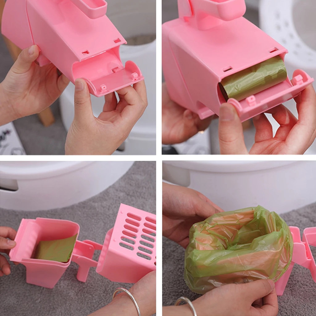 Cat Litter Shovel Pet Cleanning Tool Plastic Products Toilet For Cats Food Spoons Sifter Scoop And Bag | Дом и сад