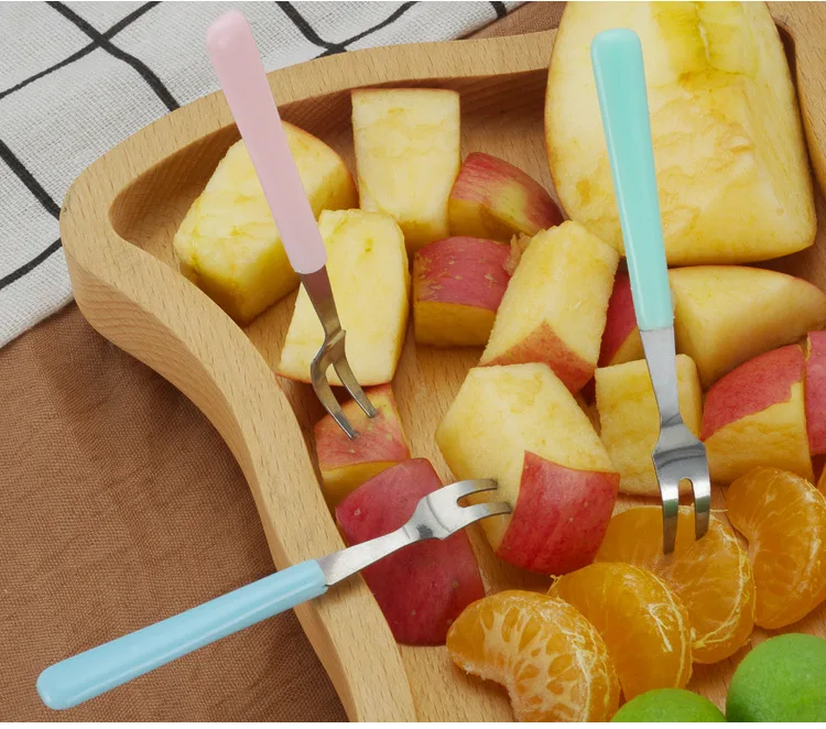 Вилка для фруктов из нержавеющей стали значок пирожное луна торт десерт