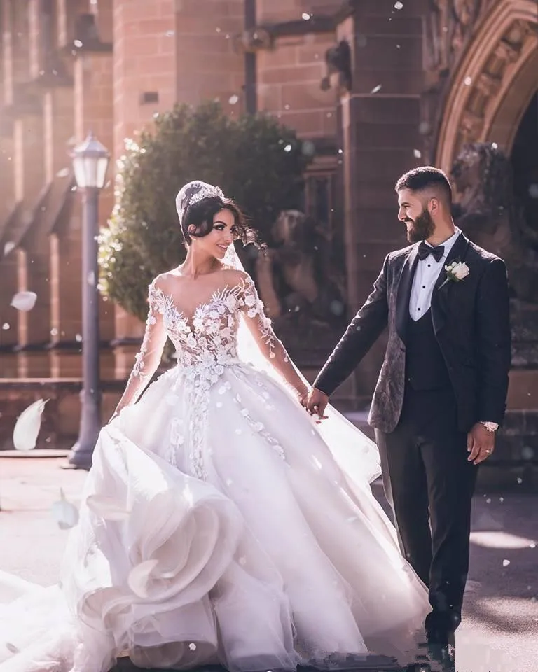 

Женское кружевное свадебное платье It's yiiya, Белое Прозрачное платье в стиле бохо с длинными рукавами на лето 2021