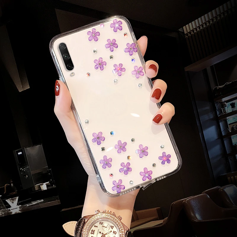 

Fashion Gem Case For Honor 30i 30S 20S 20E 20i X10 10i 9A 9C 9S 9X 9i Pro Lite Silicone Phone Cover For Huawei P Smart Z S Plus